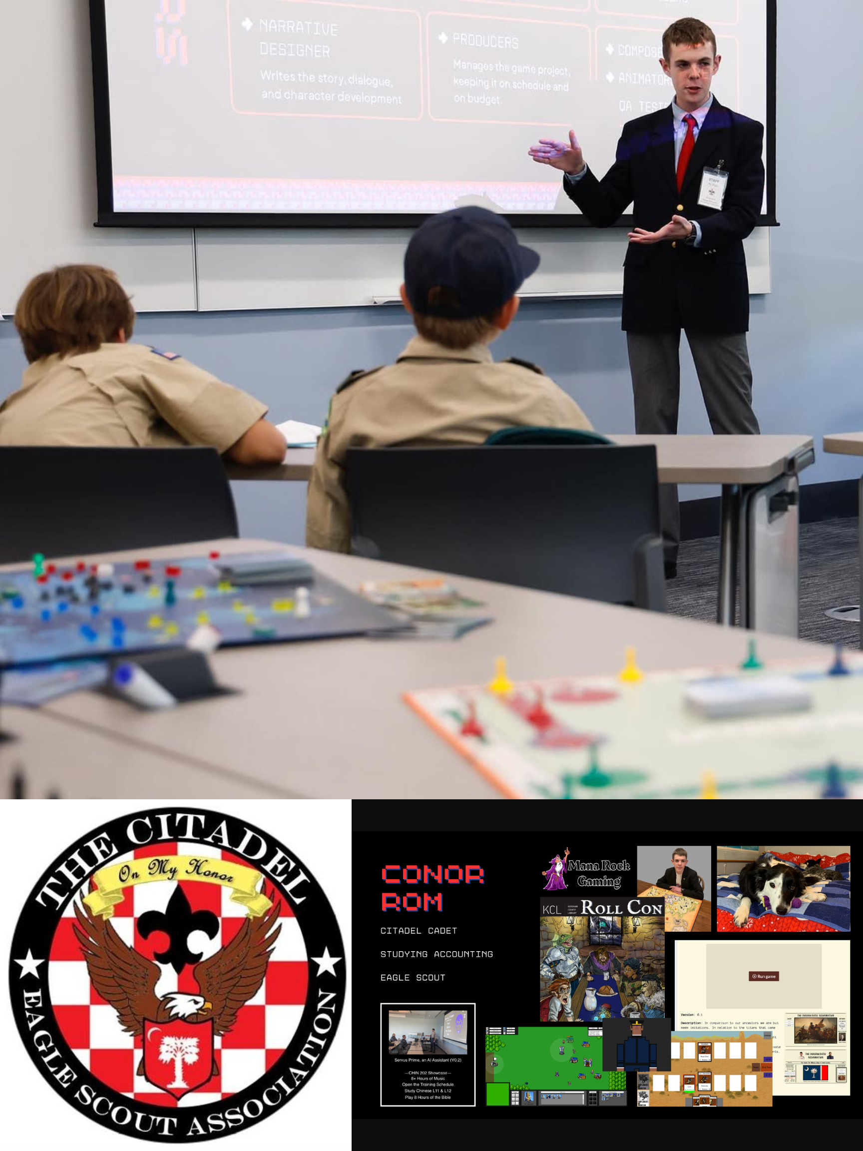 Photo of Conor Rom Teaching Game Design